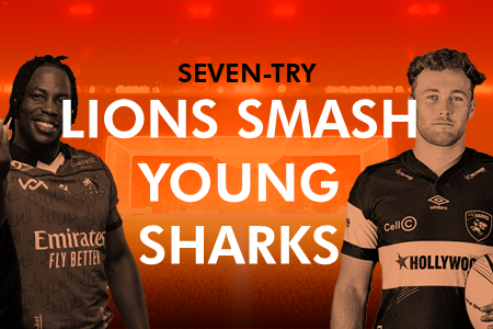 Seven-try Lions smash young Sharks