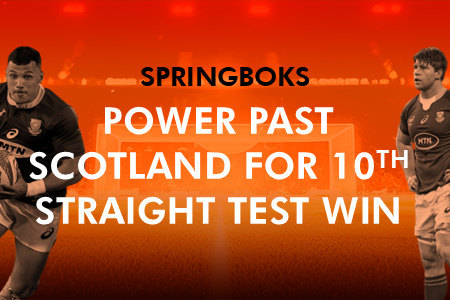 Springboks power past Scotland for 10th straight Test win