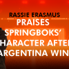 Rassie Erasmus praises Springboks’ character after Argentina win
